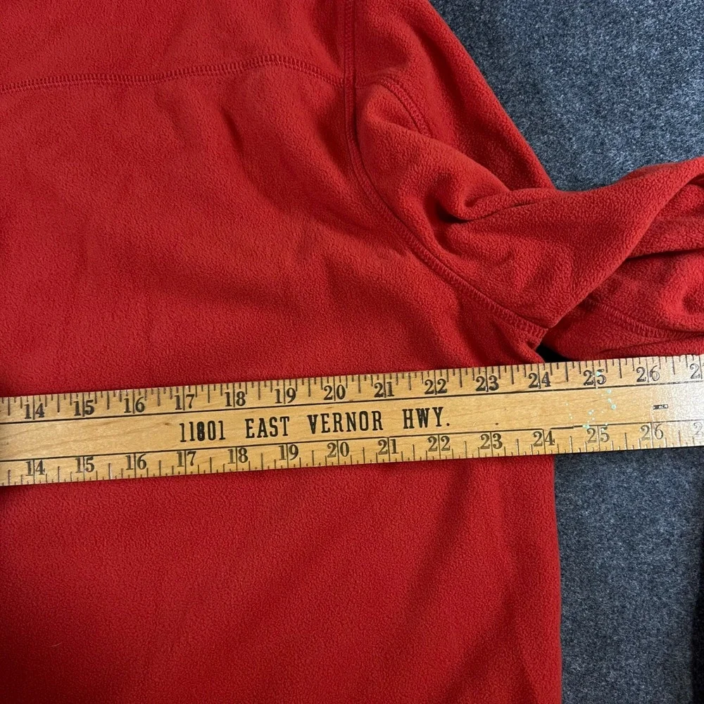Mountain Hardwear Mens XL Red 1/4 Zip Fleece Pullover Mock Neck Hiking Sweater